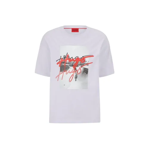 Hugo Boss Светло-фиолетовые Мужские T-рубашки