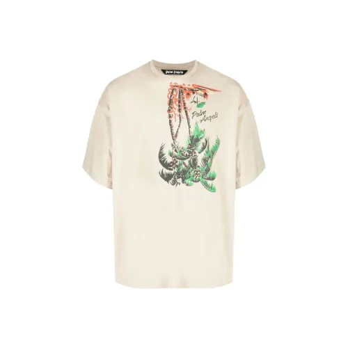 PALM ANGELS Светло-коричневые Мужские T-рубашки