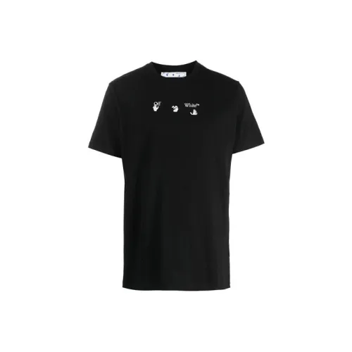 Off Белый SS21 T Рубашка Мужская Черная