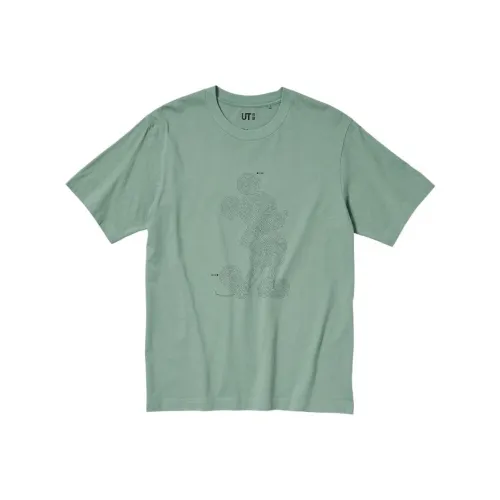 UNIQLO X Disney Co Бренд SS23 Зеленый Унисекс T-рубашки