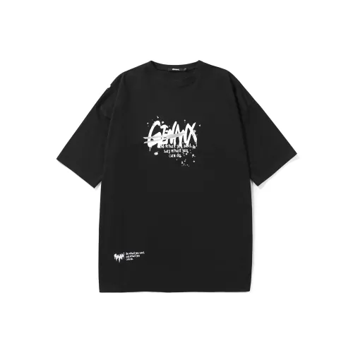 GENANX Прямой крой рукав длиной до локтя рубашка унисекс черный