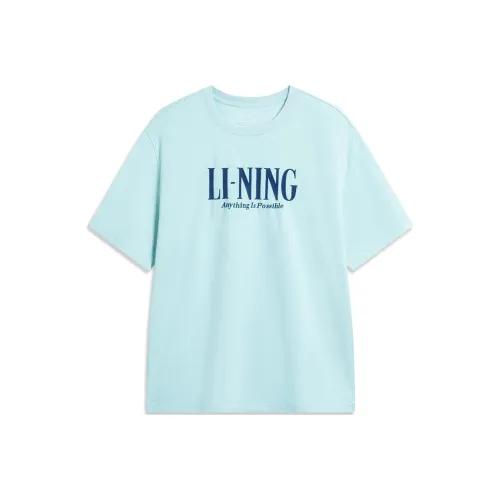 LINING Sports Fashion Collection Т-рубашка Унисекс Озеро Серо-голубой