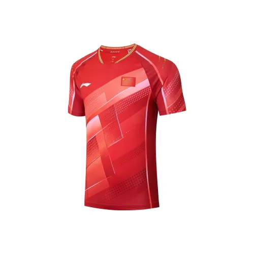 LINING Table Tennis Series T Рубашка Мужская Total Вишнево-Красный