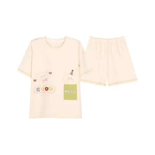 CHUDUAN Пижамный комплект женский абрикосовый