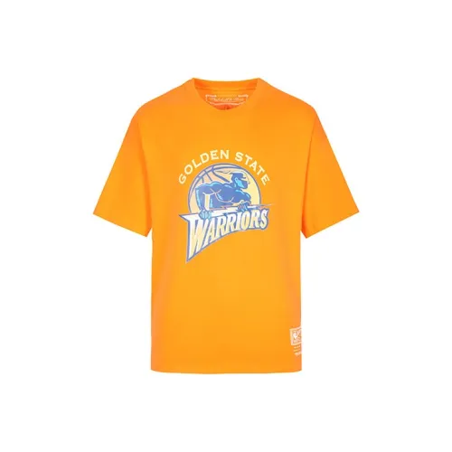 MITCHELL NESS SS22 Рукав с оборванным плечом T-рубашка Унисекс Оранжевый