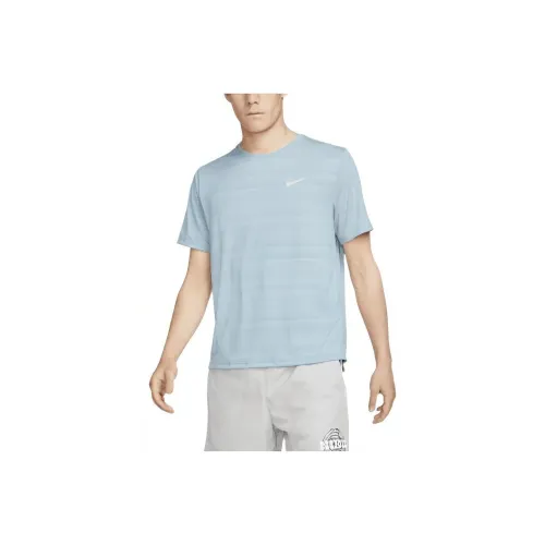 nike Бег T-Shirt Мужской Винтажный Синий Цвет