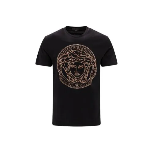 VERSACE Мужские черные T-рубашки