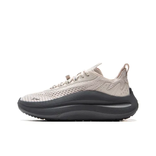 LiNing Shock Absorbers Slip-Resistant Abrasion-Resistant Lightweight Low-Top Casual Women's Gray Beige LiNing Shock Absorbers Противоскользящий Устойчивый к истиранию Легкий Низкий Топ Повседневный Женский Серый Бежевый