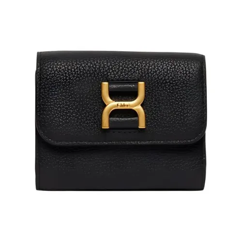 Chloe Marcie Телячья кожа с текстурой кошелек держатель для карт маленький женский черный