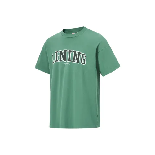 LINING Короткий рукав T-рубашка унисекс Темный Дворцовый зеленый