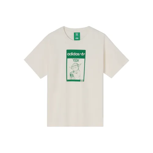 Adidas Originals Рукав с оборванным плечом T-рубашка Унисекс Экрю