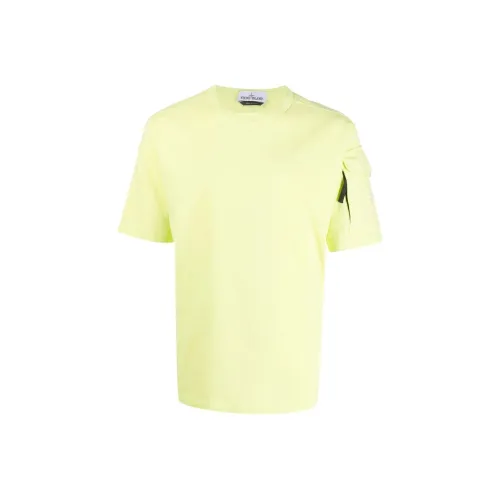 Stone Island Желтая Мужская Футболка