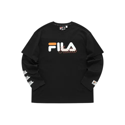 FILA FUSION Рукав с оборванным плечом T-рубашка Мужская Темно-черная