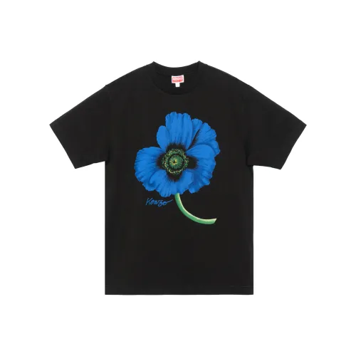 KENZO Poppy Flower Series Черные Мужские T-Рубашки