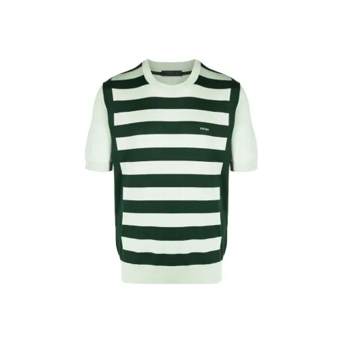 PRADA Зеленые Мужские T-рубашки