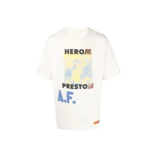 HERON PRESTON Белая Мужская T-Рубашка