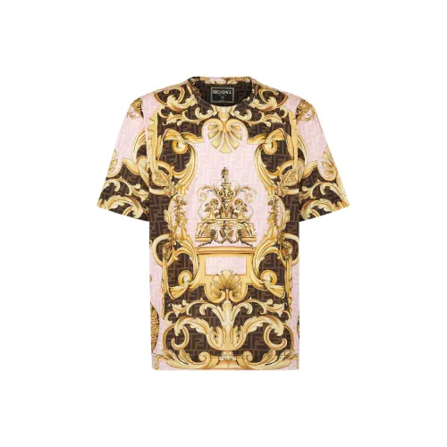 FENDI X VERSACE FENDI X VERSACE SS22 Рубашка Мужская Розовая