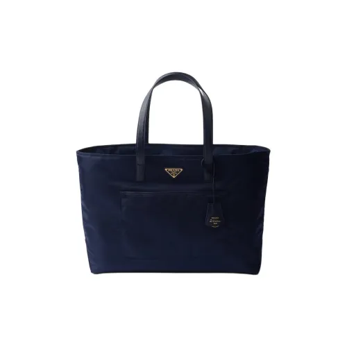 PRADA RE Edition Переработанный полиамид Тоут Сумка Сумка для покупок Сумка Большая Женская Морской синий