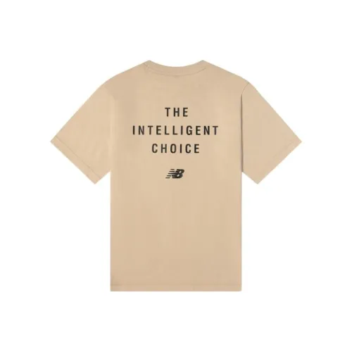 New Balance совместный бренд IU комплект в форме рукава T-рубашка унисекс бежевый