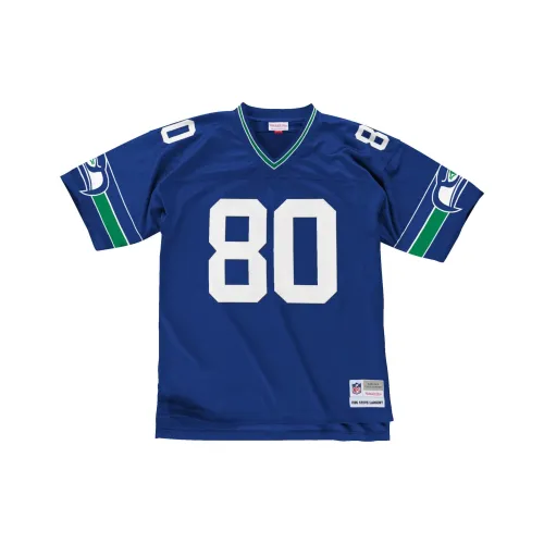 Mitchell Ness Blue Men's T-Shirts Mitchell Ness Синие Мужские Футболки