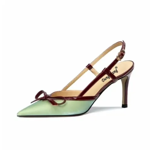 Be Good Узкий каблук Высокие каблуки Женские Сатин Зеленый Набор в подарочной коробке