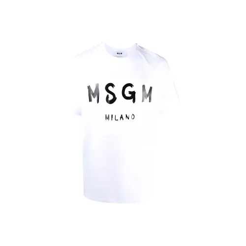 MSGM Белая Мужская T-Рубашка