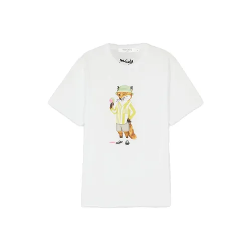 Maison Kitsune Белая Мужская T-Рубашка