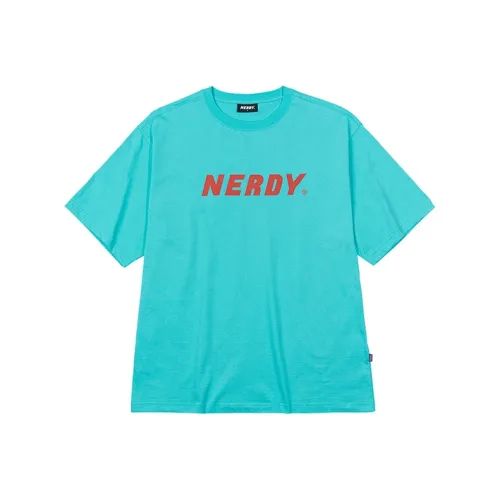 NERDY Прямой крой T-рубашка Унисекс Мятно-синий