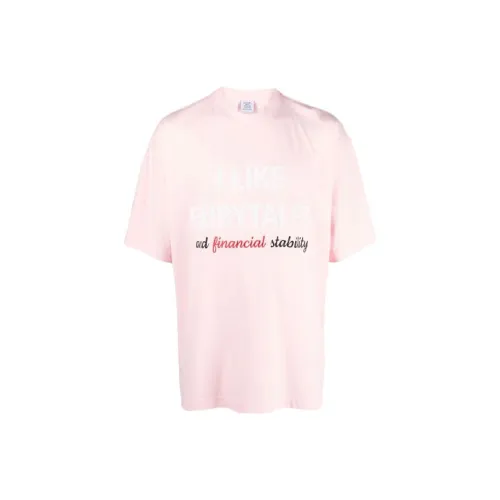 Vetements Розовые Унисекс Футболки