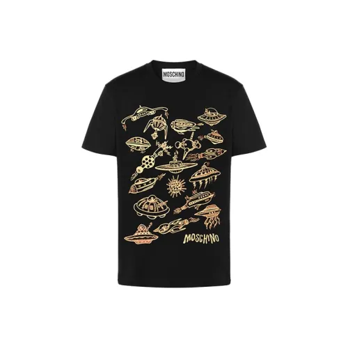 MOSCHINO Мужские черные T-рубашки