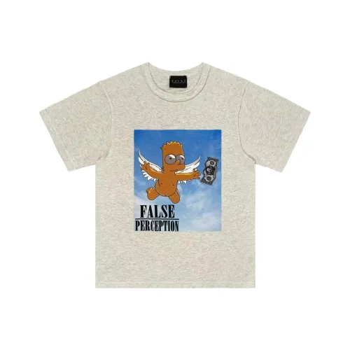 False Perception Короткий рукав T-рубашки Унисекс Экрю