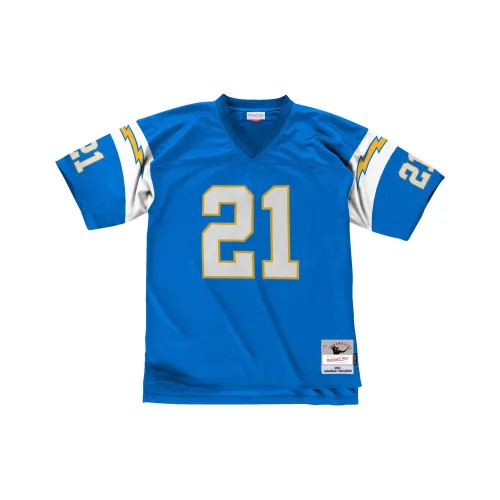 Mitchell Ness Blue Men's T-Shirts Mitchell Ness Синие Мужские Футболки