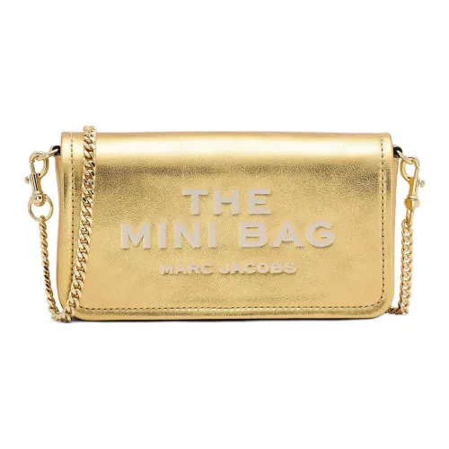 MARC JACOBS Металлик Кожа Портативный Сумка через плечо Мини Женский Золотой