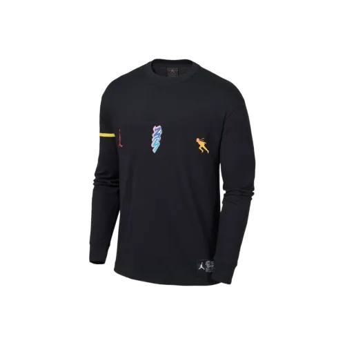 Джордан ZION 1 x NARUTO T-рубашка мужская черная азиатская версия