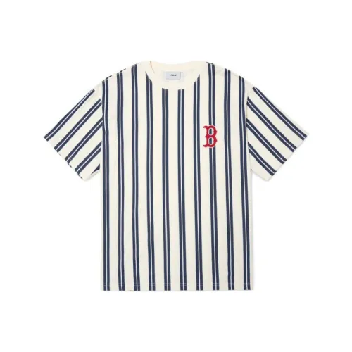 MLB Ethnic Stripe Mega Overfit Морской синий Унисекс Футболка