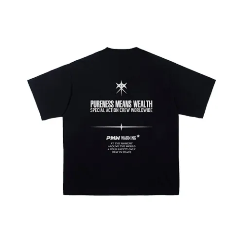 P.M.W Черные Мужские T-Рубашки