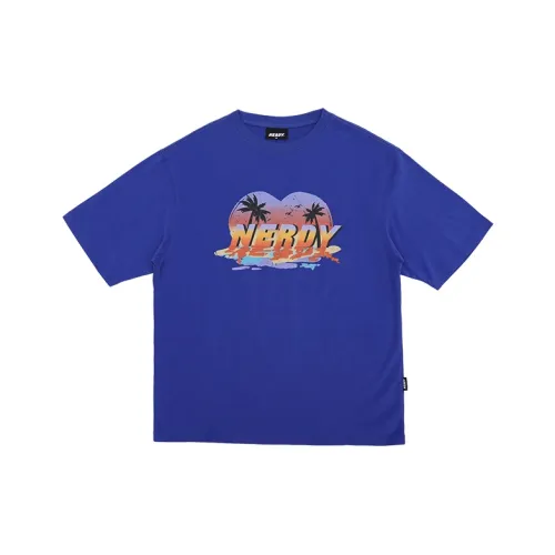 Nerdy Синий Унисекс Футболка