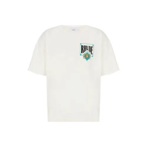 RHUDE T-Shirt Мужская Винтаж Белый