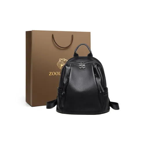 ZOOLER Рюкзак из коровьей кожи женский кофейный черный