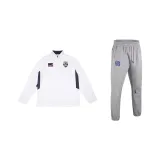 Белый длинный рукав топ + серые штаны Северной Каролины