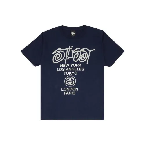 Stussy Синий Мужской T-Рубашки