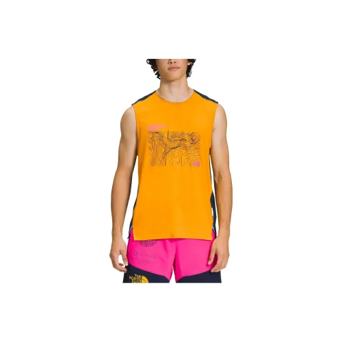 THE NORTH FACE Бег Т-Рубашка Мужская Желтая