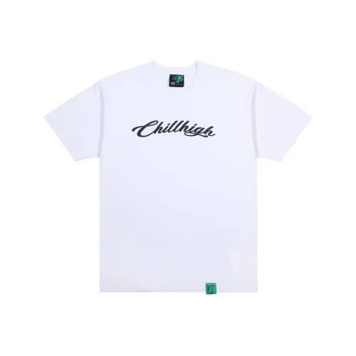 ChillHigh Свободный крой Круглый вырез 250 г 100% хлопок Короткий рукав Футболка Унисекс