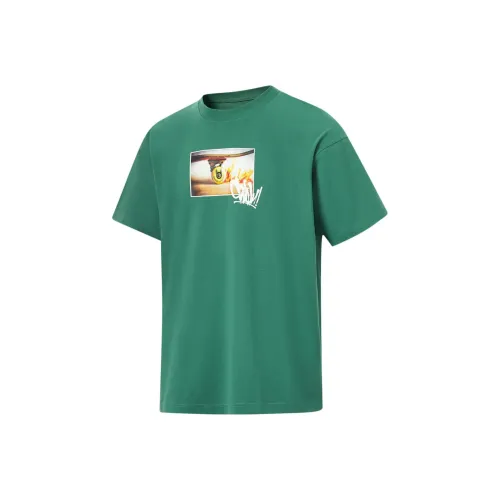 Т-рубашка унисекс подкладка темно-пальцевый зеленый