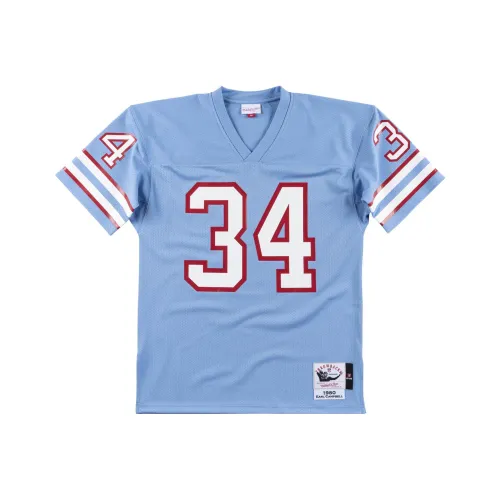 Mitchell Ness Светло-Синие Мужские Футболки