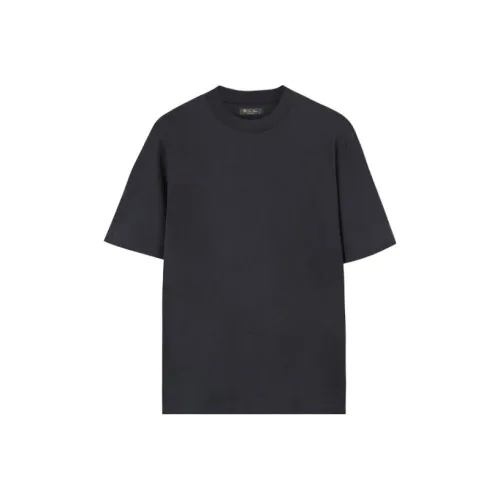 Loro Piana SS23 T Рубашка Мужская Морской Синий