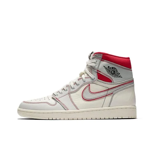 Jordan Air Jordan 1 Retro High Phantom High Top Винтажные баскетбольные кроссовки Мужские Белый Красный