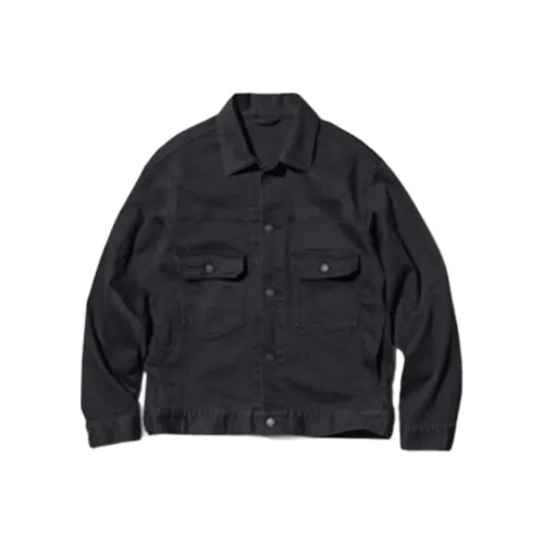 UNIQLO Denim Jacket Unisex Dark Gray UNIQLO Деним Куртка Унисекс Темно-Серый