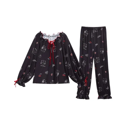 GUKOO x Mikko Пижамный комплект Женские Графитовый серый