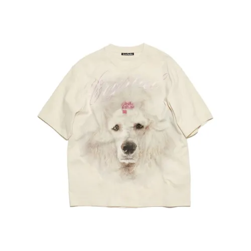 Acne Studios Рукав с оборванным плечом T-рубашка Унисекс Экрю